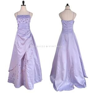 Vintage Prom Dress Maxi Gown 8 Purple Fairy Princess Rory Gilmore Bead Ball
